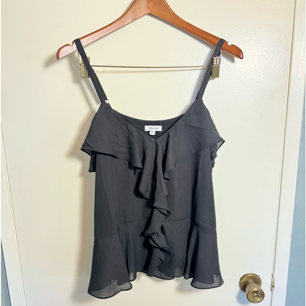 Asymmetrical Cami by Mittoshop Black Top Size S ( fits like Large)